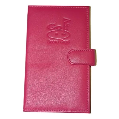Image of Mala Leather Golf Scorecard Holder UK and European style (Pink)