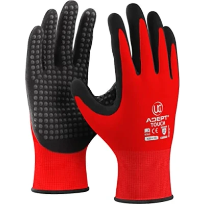 Image of UCi 10 x ADEPT Touch Dotted Gloves Durable Comfortable Lightweight Screen Compatible (10 / XL)