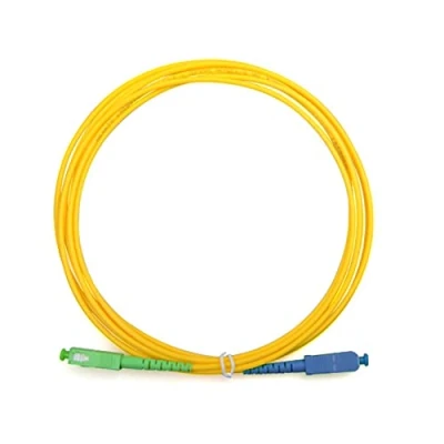 Image of CHB Rugged 3 Meter Simplex Fibre Optic Patch Cable SC LC FC ST E2000 APC UPC Single Mode OS2 9/125 Yellow Lead 3mm Fiber Patchcord (SC/APC SC/UPC)