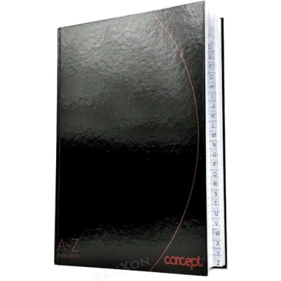Image of genXon A5 A Z Index Notebook Book 192 Pages Ruled Organiser Phone Address Notes Hard Cover