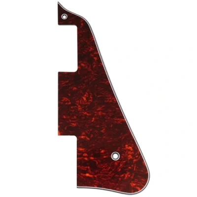 Image of Musiclily LP Guitar Pickguard for China Made Epiphone Les Paul Standard Modern Style Electric Guitar, 4Ply Red Tortoise