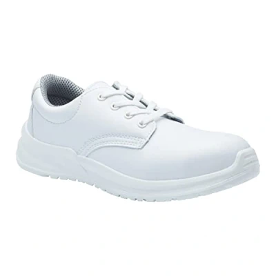 Image of Blackrock Lace Up Safety Shoes, Mens Womens Steel Toe Cap Chef Nursing Orthopedic Non Slip Work Utility Footwear, Hygiene, Catering, Kitchen Anti Size 11