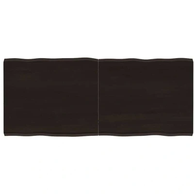 Image of vidaXL Table Top Dark Brown 120x50x(2 4) cm Treated Solid Wood Live Edge