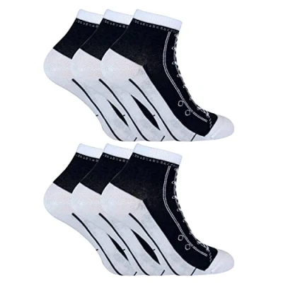 Image of Sock Snob Womens 6 Pair Multipack Socks That Look Like Shoes