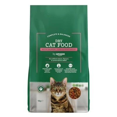 Image of by Amazon Complete Dry Cat Food with Salmon, Tuna and Vegetables, 1 pack of 10kg