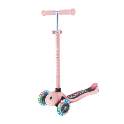 Image of Globber Primo Lights 3 Wheel Scooter for Children from to 7 Years, Pastel Pink