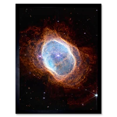 Image of Artery8 NASA James Webb Space Telescope Southern Ring Nebula NGC 3132 NIRCam Image Art Print Framed Poster Wall Decor 12x16 inch