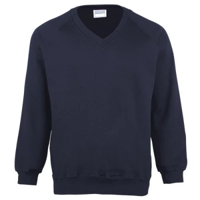 Image of Maddins Mens Coloursure V Neck Sweatshirt (L) (Navy)