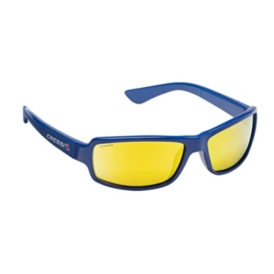 Image of Cressi Ninja Flexible Sunglasses Men&#039;s Polarized One Size, Royal Mirrored Lens Orange