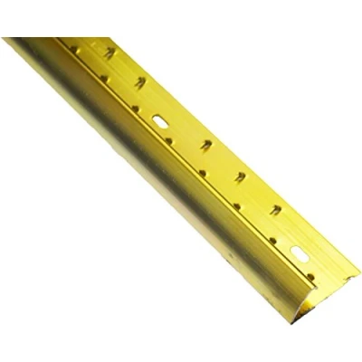Image of Carpet Metal Cover Trim Door BAR Grip Edging Threshold Brass/Silver (Single Trim, Gold)