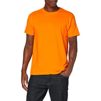 Image of Fruit of the Loom Men&#039;s Valueweight Short Sleeve T Shirt, Orange, Medium