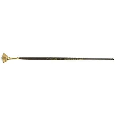 Image of Winsor &amp; Newton Monarch 5506001 Fan Brush No. 1 35 mm Professional Synthetic Hair for Oil or Acrylic Paints