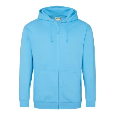 Image of AWDis Just Hoods Men&#039;s Zoodie Hoodie, Blue (Hawaiian Blue), Medium