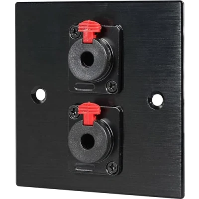 Image of 2 x 6.3mm Jack Socket Wall Plate