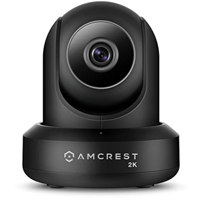 Image of Amcrest UltraHD 2K WiFi Camera 3MP (2304TVL) Dualband 5ghz / 2.4ghz Indoor Pan/Tilt Surveillance Wireless IP Camera, Home Video Security System with IR Night Vision, Two Way Talk IP3M 941B (Black)