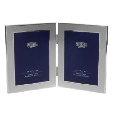Image of Caseeto Shudehill Satin Silver Double Photo Frame Picture Gift 3x5 Inch