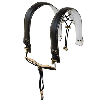 Image of ADORENCE Lengthened Saxophone Shoulder Strap Genuine Leather, 100% Handmade, No Stress on Neck for Sax Bass Tenor Alto
