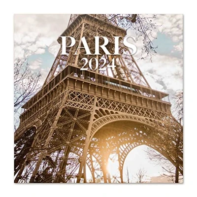Image of Grupo Erik Paris Wall Calendar 2024 12&quot; x 12 Month Planner Square Family Gifts