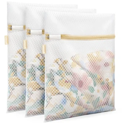 Image of Prezon Mesh Laundry Bags, Washing Machine Wash Reusable and Durable Bags for Delicates Blouse, Hosiery, Underwear, Bra, Lingerie Baby Clothes 3M