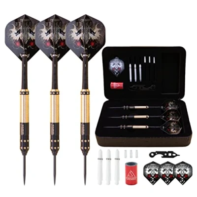 Image of CUESOUL 23 Grams Steel Tip darts with deluxe PU case Dragon Series 005