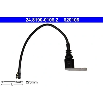 Image of 1J0615121 Brake Pad Wear Sensor ATE 24.8190 0106.2 PORSCHE: 911 Coupe, VOLKSWAGEN: Golf 4, AUDI: TT Coupe