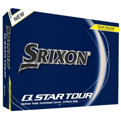 Image of Srixon, New Q Star Tour 5 2024 Dozen Golf Balls Soft Feel, Spin, Performance and Power 3 Pieces Urethane Premium Accessories Gifts, White