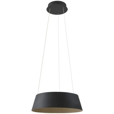 Image of Lucande LED pendant light Belsar, black, aluminium, CCT