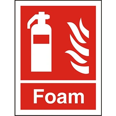 Image of Seco Fire Extinguisher, &amp; Foam Sign, 150mm x 200mm Self Adhesive Vinyl