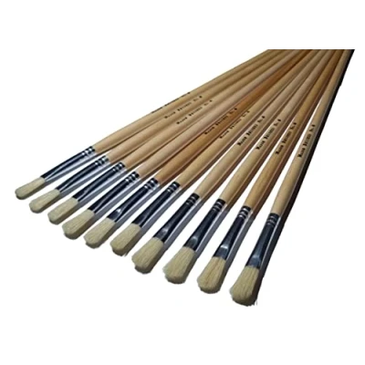 Image of Major Brushes Hog Bristle Filbert Size 4 Pack of 10