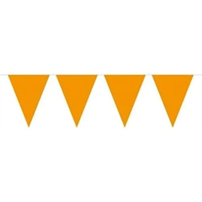 Image of Bunting Orange 10 metres with 15 Flags, Triangle Plastic