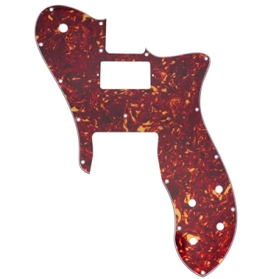Image of Musiclily Pro 16 Holes Single H Guitar Pickguard For USA/Mexico Fender 72 Tele Custom Style Electric Guitar, 4ply Vintage Tortoise