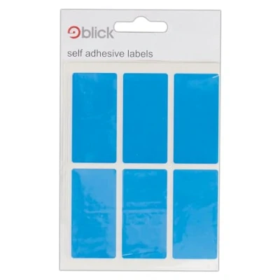 Image of Blick Labels, Blue, Self Adhesive Stickers Office Pack, Rectangular, 25mm x 50mm, 42 for Home, Office, Family, School, Holiday Calendar Organising, Planner, Rewards Chart, Colour Coding