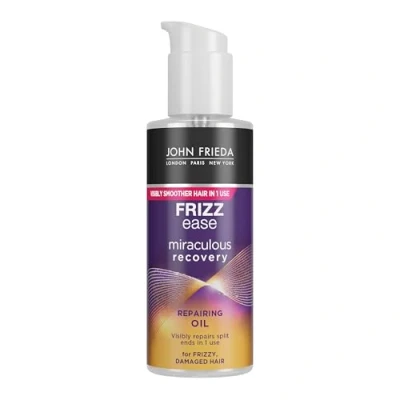 Image of John Frieda Frizz Ease Miraculous Recovery Repairing Tropical Oil, Moisturising Hair Oil for Frizzy, Damaged Hair, 100 ml