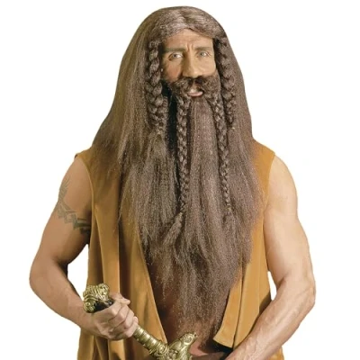 Image of Barbarian withBeard/Moustache Wig for Hair Accessory Fancy Dress