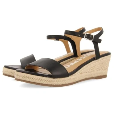 Image of GIOSEPPO Women&#039;s Yalaha Espadrille Wedge Sandal, Black/White, 7.5 UK