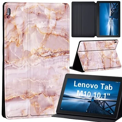 Image of Printed Case for Lenovo Tab M10, Ultra Slim Lightweight Smart Shell Stand Cover M10 10.1 Inch FHD Tablet 2018 Release, (pastel marble)