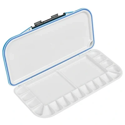 Image of 1Pcs Watercolor Paint Palette, Portable Folding Palette for Watercolor, Acrylic &amp; Oil Paints Wonderful box Artists (Blue Color)