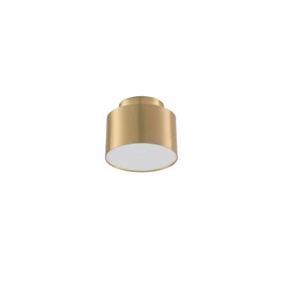 Image of Lindby LED spotlight Nivoria, 11 x 8.8 cm, gold coloured, aluminium
