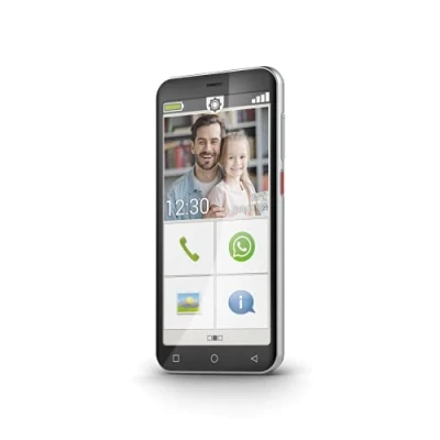 Image of Emporia SMART.4 easy to use smartphone for seniors with emergency function, unlocked all carriers, 32MB RAM Black Bookcover Case