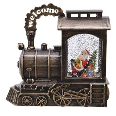 Image of Kaemingk Christmas Train with Santa LED Lit Magical Water Spinner