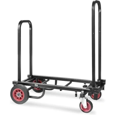 Image of Pyle, Equipment Cart Compact Folding Adjustable Heavy Duty Trolley, 8 in 1 Sack Truck, Platform Truck on Wheels, Trolley w/ R Trac Wheels