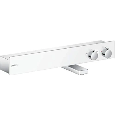 Image of Hansgrohe Showertablet Thermostatic Bath Mixer 600 For Exposed Installation, White/Chrome, 13109400