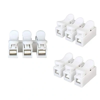 Image of Aiqeer 40 Pcs CH3 Spring Wire Connectors, Electrical Cable Clamp Terminal Block Connector, Quick Connector