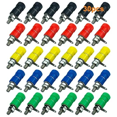 Image of QitinDasen 30Pcs Premium Binding Post Terminal, for 4mm Banana Plug Connector (5 Color)