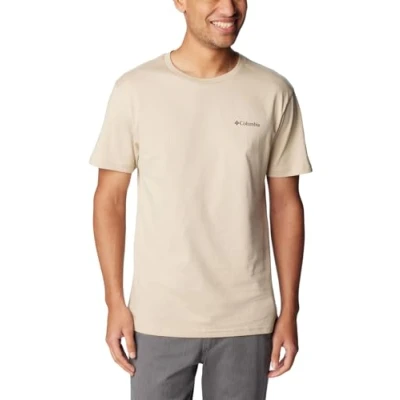 Image of Columbia LOGO Short Sleeve Basic Tshirt, Men&#039;s, Size: Small, Ancient fossil