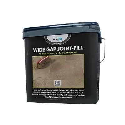 Image of Bond It Wide Gap Paving Pointing Joint Filler Filling Compound Stones Black All Weather Brush In Flags Slabs 12kg