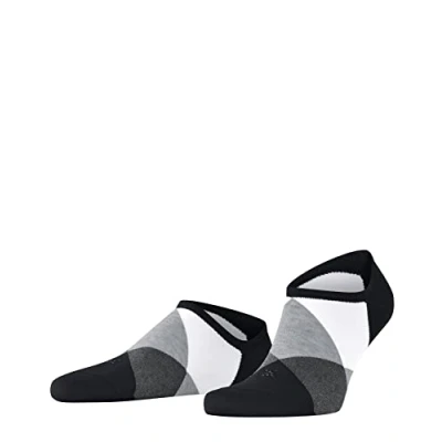 Image of Burlington Men&#039;s Clyde M Sn Cotton Low Cut Patterned 1 Pair Trainer Socks, Black 3002, 6.5 11