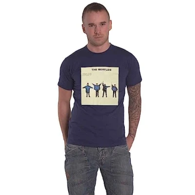 Image of The Beatles T Shirt A Help! Album Cover Official Unisex Navy Blue M