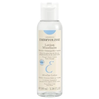 Image of Embryolisse 3 In 1 Micellar Lotion Gentle Cleansing &amp; Make Up Remover for Face, Eyes Lips Skin Makeup Cleanser Soften, Soothe and Tone All Types 100 Ml (Packaging May Vary)
