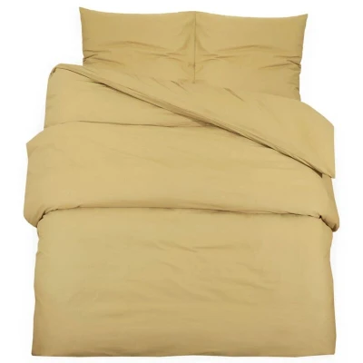Image of vidaXL Duvet Cover Set Taupe 260x240 cm Light weight Microfiber